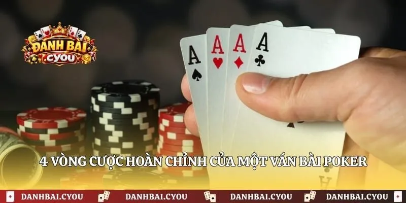 4 vòng cược hoàn chỉnh của một ván bài Poker
