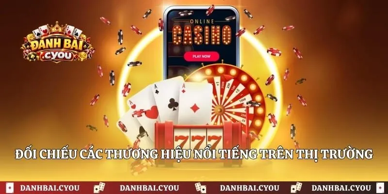 Đối chiếu các thương hiệu nổi tiếng trên thị trường