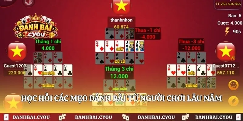 Học hỏi các mẹo đánh bài từ người chơi lâu năm