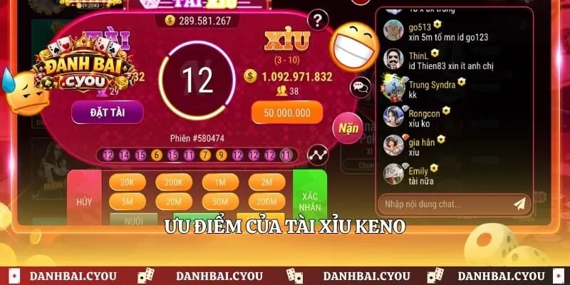 Ưu điểm của tài xỉu keno